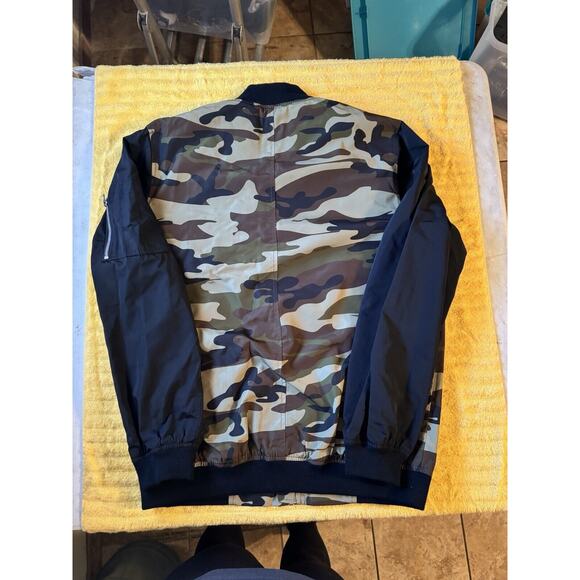 AUTHENTIC ALPHA INDUSTRIES Vintage LOS ANGELES DODGERS Camo BOMBER JACKET A4 - Picture 7 of 12